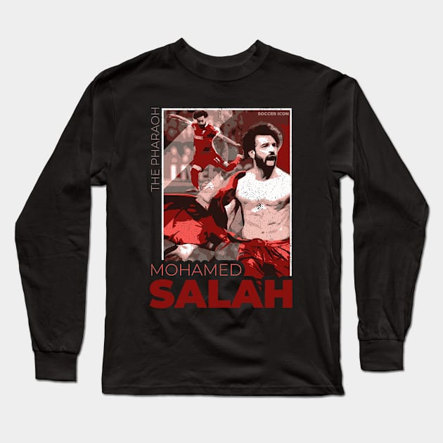 Salah - Street Art - Soccer Icons Long Sleeve T-Shirt by MIST3R